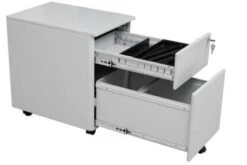 PROREGAL Rollcontainer Lynx | 1 Schublade & 1 Hängeschub| HxBxT 61x40x60 Cm | Grau -Proregal c115cb2b 618c 4155 8295 cfafb2187765