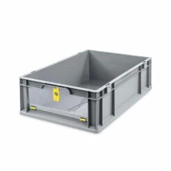 PROREGAL Eurobox NextGen Insight Cover | Niedrig | HxBxT 17x40x60 | Gelb | 10 Stück | Eurobehälter, Transportbox, Transportbehälter, Stapelbehälter