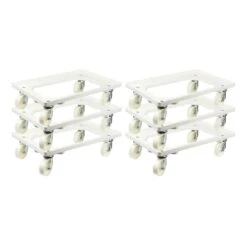 PROREGAL Transportroller Für Euroboxen 60x40cm Mit Kunststoffräder Weiß | Offenes Deck | 2 Lenkrollen & 2 Bockrollen | Traglast 300kg -Proregal c2e162a1 4bdb 4368 baa6 7764056d6937