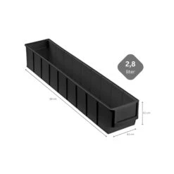 PROREGAL Fachbodenregal Mit 140x Leitfähigen Industrieboxen 500S Schwarz | 15 Fachböden | HxBxT 197x112x50cm | Verzinkt -Proregal d04be0e4 1159 4ad7 b6e5 646ce1999099