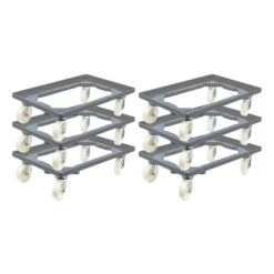PROREGAL Transportroller Für Euroboxen 60x40cm Mit Kunststoffräder Grau | Offenes Deck | 4 Lenkrollen | Traglast 300kg 15 PROREGAL Transportroller Für Euroboxen 60x40cm Mit Kunststoffräder Grau | Offenes Deck | 4 Lenkrollen | Traglast 300kg -Proregal d109ee1c 4564 48f2 8998 344869f131d1