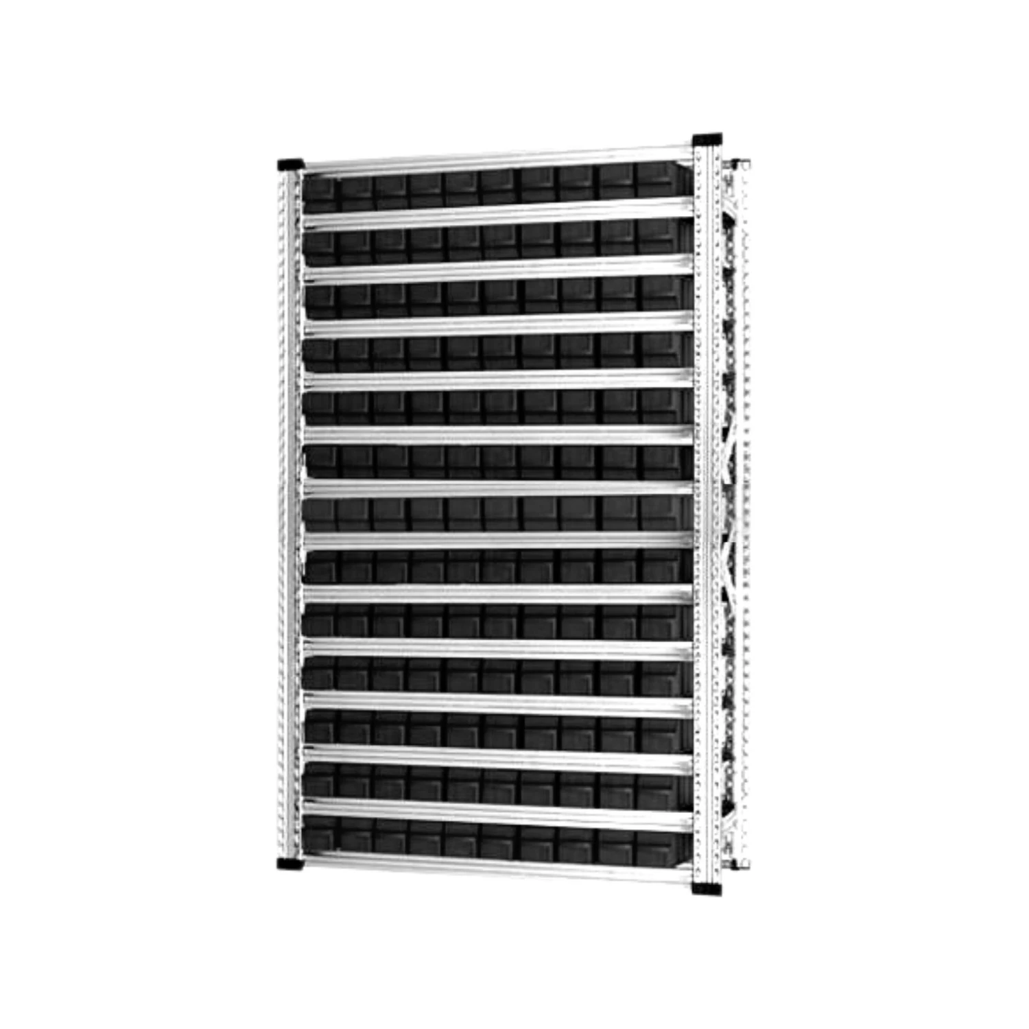 PROREGAL Fachbodenregal Mit 140 Blauen Und Roten Industrieboxen 500S | 15 Fachböden | HxBxT 197x112x50cm | Verzinkt 5 PROREGAL Fachbodenregal Mit 140 Blauen Und Roten Industrieboxen 500S | 15 Fachböden | HxBxT 197x112x50cm | Verzinkt – Bild 3