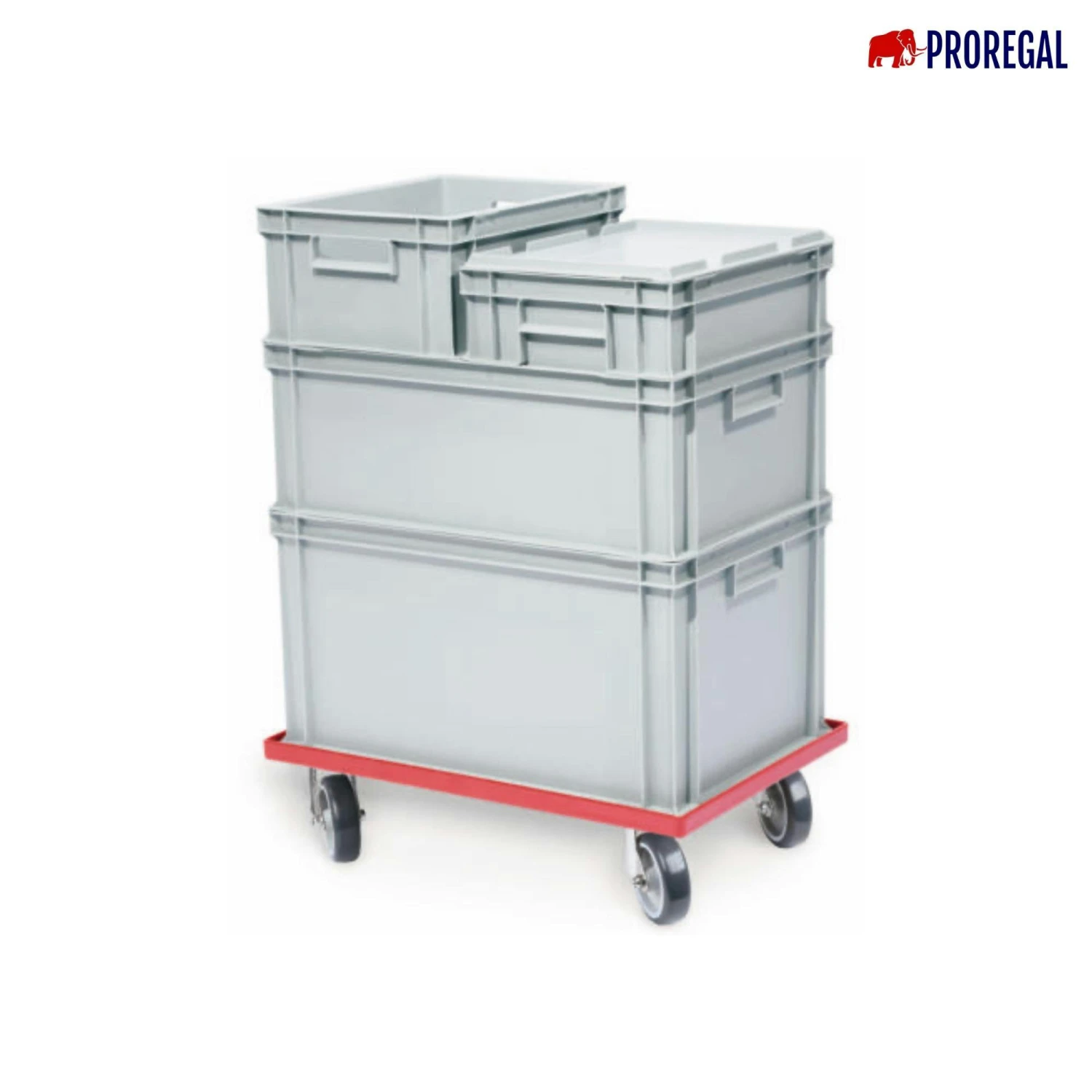 PROREGAL Transportroller Für Euroboxen 60x40cm Mit Kunststoffräder Gelb | Offenes Deck | 2 Lenkrollen & 2 Bockrollen | Traglast 300kg 8 PROREGAL Transportroller Für Euroboxen 60x40cm Mit Kunststoffräder Gelb | Offenes Deck | 2 Lenkrollen & 2 Bockrollen | Traglast 300kg – Bild 6