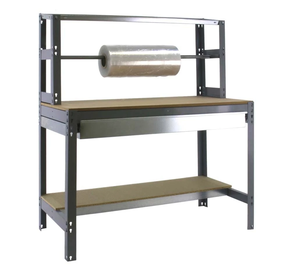 Packtisch Buffalo Mit Schubfach | HxBxT 84x90x76cm | Traglast 600kg | Grau 4 Packtisch Buffalo Mit Schubfach | HxBxT 84x90x76cm | Traglast 600kg | Grau – Bild 2