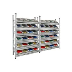 PROREGAL NextGen Schrägbodenregal Für Euroboxen (ohne Boxen) | 6 Fachböden | HxBxT 197x142x40cm | Fachlast 180kg | Verzinkt -Proregal e395133b c40a 47ca 9991 9e43ef7d41a1