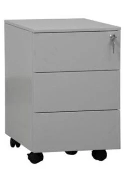 PROREGAL Rollcontainer Panther | 3 Schubladen| HxBxT 61x40x60 Cm | Grau -Proregal e80c29a8 5b15 4820 b448 55297d7f4a4e