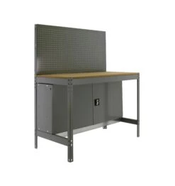 Werkbank Buffalo Mit Werkzeugwand Und Schrank | HxBxT 84x90x61cm | Traglast 600kg | Verzinkt
