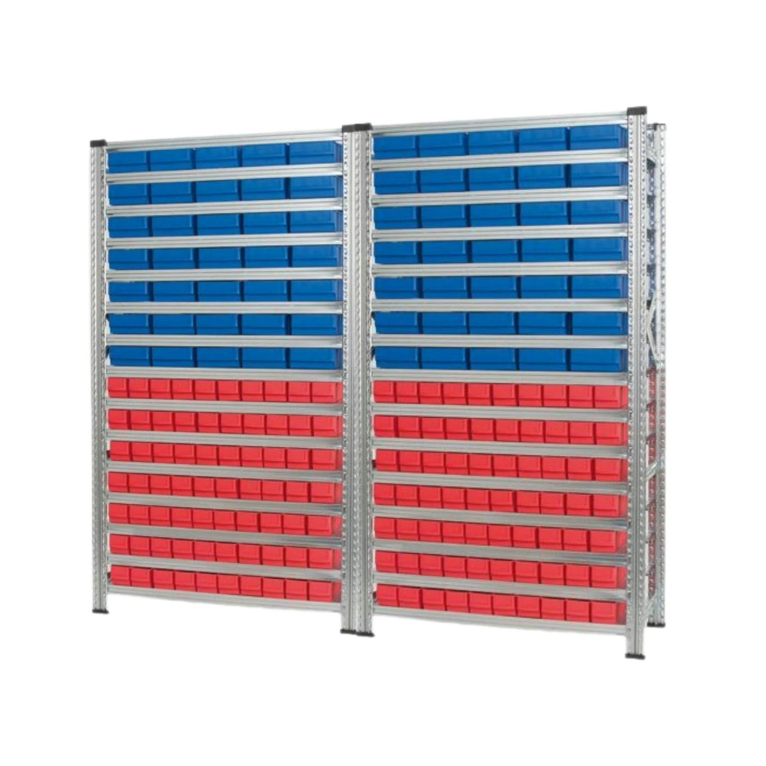 PROREGAL Fachbodenregal Für Industrieboxen (ohne Boxen) | 15 Fachböden | HxBxT 197x112x40cm | Fachlast 235kg | Verzinkt 8 PROREGAL Fachbodenregal Für Industrieboxen (ohne Boxen) | 15 Fachböden | HxBxT 197x112x40cm | Fachlast 235kg | Verzinkt – Bild 6