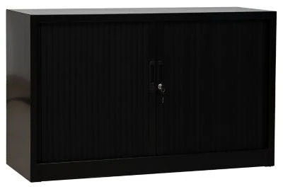 PROREGAL Rollladenschrank Weasel | 2 Ordernhöhen | HxBxT 75x120x46 Cm | Schwarz 8 PROREGAL Rollladenschrank Weasel | 2 Ordernhöhen | HxBxT 75x120x46 Cm | Schwarz – Bild 6