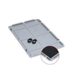 PROREGAL 10x Scharnierdeckel Set Eurobox NextGen Mit Schaumstoff Und 2 Schwarze Schiebeschnappverschlüsse | BxT 40x60cm | Eurobehälter