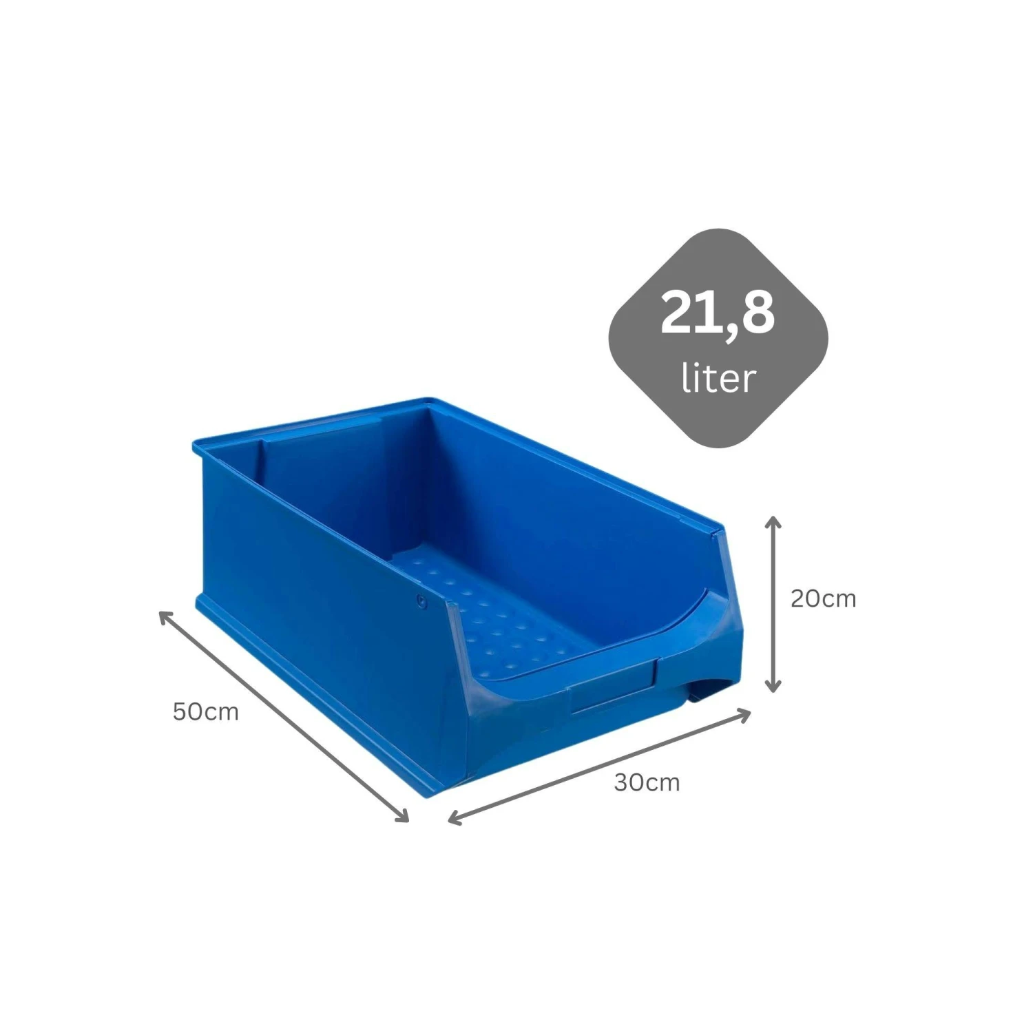 PROREGAL Fachbodenregal Mit 12x Box 3.0 Gelb & 15x Box 4.0 Rot & 9x Box 5.0 Blau | 8 Fachböden | HxBxT 197x112x50cm | Verzinkt 9 PROREGAL Fachbodenregal Mit 12x Box 3.0 Gelb & 15x Box 4.0 Rot & 9x Box 5.0 Blau | 8 Fachböden | HxBxT 197x112x50cm | Verzinkt – Bild 7