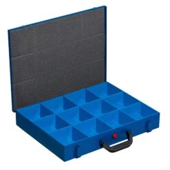 PROREGAL Kleinteilekoffer EuroPlus Pro | 34L-14 Einsätze |HxBxT 6,5x33,5x25cm | Blau -Proregal efb63aa7 0221 49c3 a595 4d6228ef0947