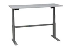 PROREGAL Elektrisch Höhenverstellbarer Schreibtisch Elk | HxBxT 63-128x140x80 Cm | Silber-Grau -Proregal f3eaf656 e94c 4ce0 9aa3 caf5bb1aef23