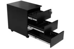 PROREGAL Rollcontainer Panther | 3 Schubladen| HxBxT 61x40x60 Cm | Schwarz -Proregal f673b796 9f62 4236 970f a8650c2cbc2d