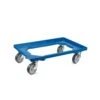 PROREGAL Transportroller Für Euroboxen 60x40cm Mit Gummiräder Blau | Offenes Deck | 2 Lenkrollen & 2 Bremsrollen | Traglast 300kg -Proregal f8c893d5 c365 4e08 a424 b4715b4d3552 2