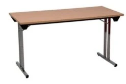 PROREGAL Klapptisch Lizard | T-Fuß-Gestell-Eckig | HxBxT 75x140x80 Cm | Chrom-Buche -Proregal f8d6d182 691c 4b9d ad65 dfdcf0451a0f