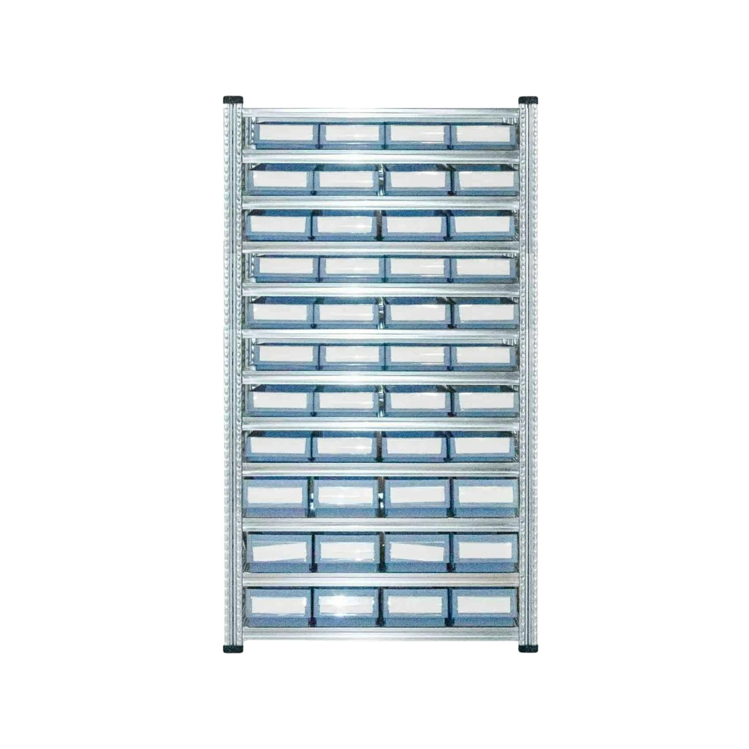 PROREGAL Fachbodenregal Mit 36x Regalkästen 300 BH | 9 Fachböden | HxBxT 197x112x40cm | Fachlast 180kg | Verzinkt 5 PROREGAL Fachbodenregal Mit 36x Regalkästen 300 BH | 9 Fachböden | HxBxT 197x112x40cm | Fachlast 180kg | Verzinkt – Bild 3