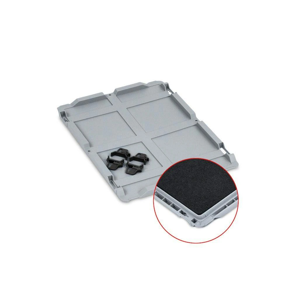 PROREGAL 10x Auflagedeckel Set Eurobox NextGen Mit Schaumstoff Und 4 Gelbe Schiebeschnappverschlüsse | BxT 30x40cm | Eurobehälter 7 PROREGAL 10x Auflagedeckel Set Eurobox NextGen Mit Schaumstoff Und 4 Gelbe Schiebeschnappverschlüsse | BxT 30x40cm | Eurobehälter – Bild 5