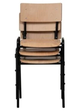 PROREGAL Stapelstuhl Antelope | HxBxT 80x38x41 Cm | Schwarz-Buche -Proregal fb5a2be2 66fb 44c1 a010 2d0ff74b1276