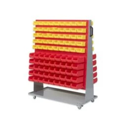 PROREGAL ProfiDrop Systemwagen Auf Rollen Mit Blauen Systemplatten & 45x Gelbe Box 1.0 Und 45x Blaue Box 2.0 Und 36x Rote Box 3.0 | HxBxT 130x100x50cm -Proregal fd96fdb1 b00b 4e5f 9ff2 401d5a40eeac 2