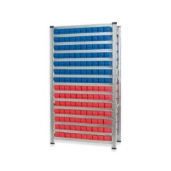 PROREGAL Fachbodenregal Mit 140x Leitfähigen Industrieboxen 400S Schwarz | 15 Fachböden | HxBxT 197x112x40cm | Verzinkt -Proregal fdc1c8da 6829 4655 8aa7 3e426920ccca