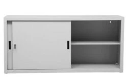 PROREGAL Schiebetürenschrank Ant | 2 Ordernhöhen | HxBxT 75x160x45 Cm | Grau -Proregal fe19b5cb 604b 4ec0 a37d c4b406e9aeb5